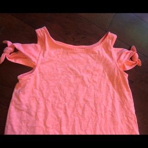 Girls t-shirt dress size 8 bright Orange/coral